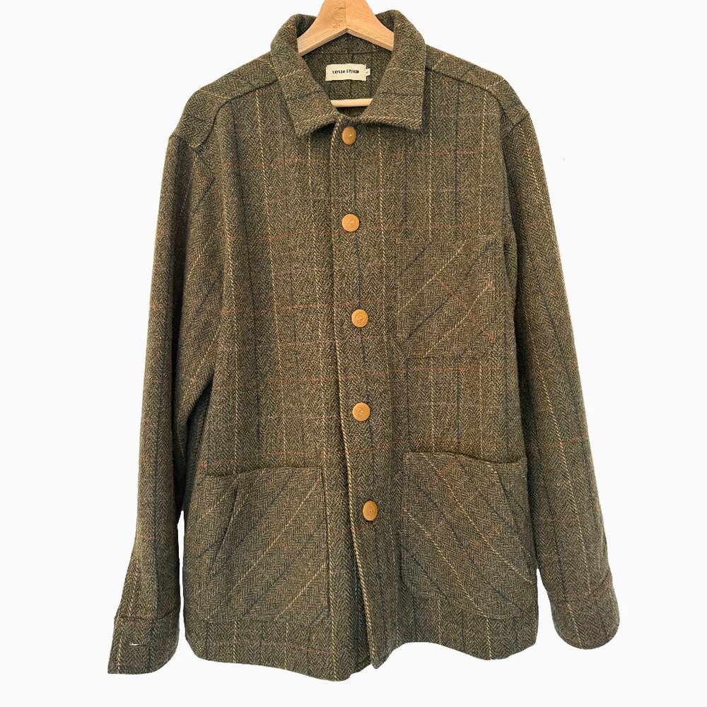 Taylor Stitch Tweed Ojai Chore Jacket, brown tweed, Size L (42)